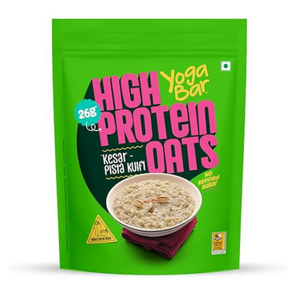 Yoga Bar High Protein Oats - Combo Flavors: Korean Fire, Mum's Masala, Dark Chocolate, Fruit Nuts Seeds, Kesar Pista Kulfi, Banana Creme, Filter Kappi