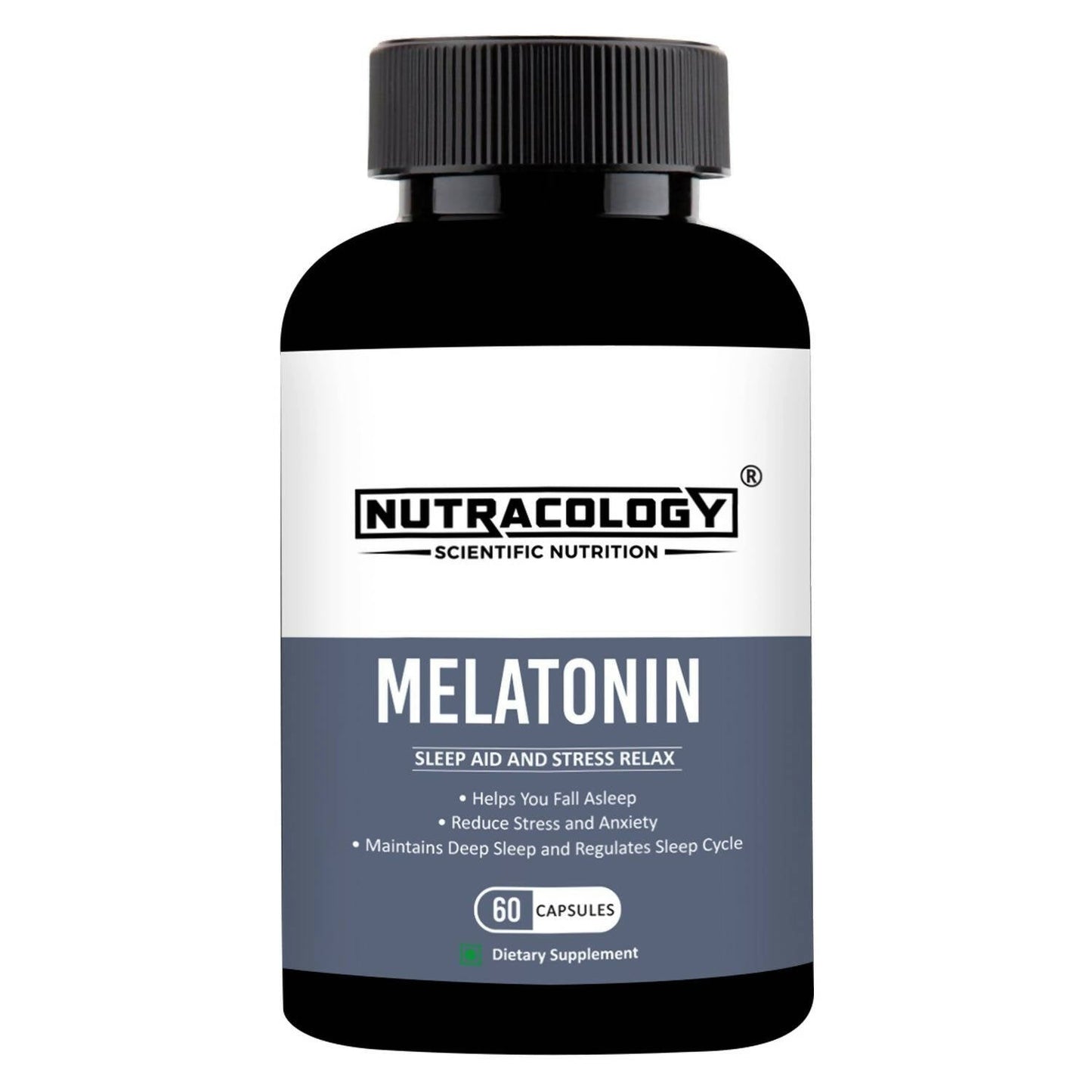 Nutracology Melatonin 3 mg Sleep Aid and Stress Relax Sleeping Aid Capsules