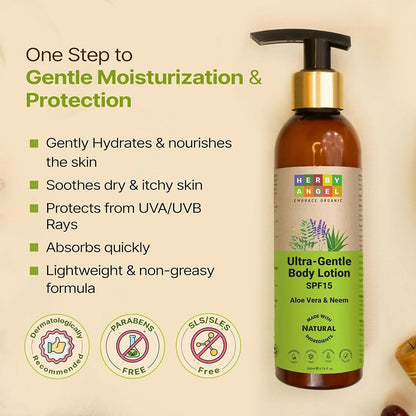 Herby Angel Ultra Gentle Body Lotion with SPF 15 for Babies & Kids