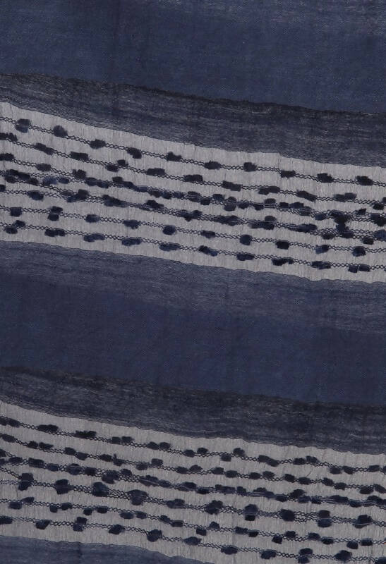 Mominos Fashion Moeza Cotton Payal Design Navy Blue Dupatta