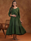 Anayna Fit & Flared Maternity Ethnic Dresses