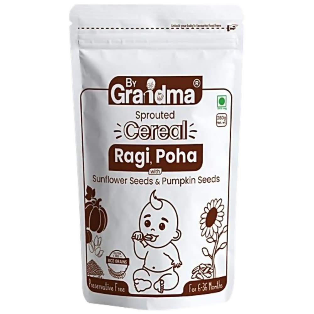 By Grandma Sprouted Cereal - Sprouted Ragi, Poha Rice, Sunflower seeds, Pumpkin Seeds