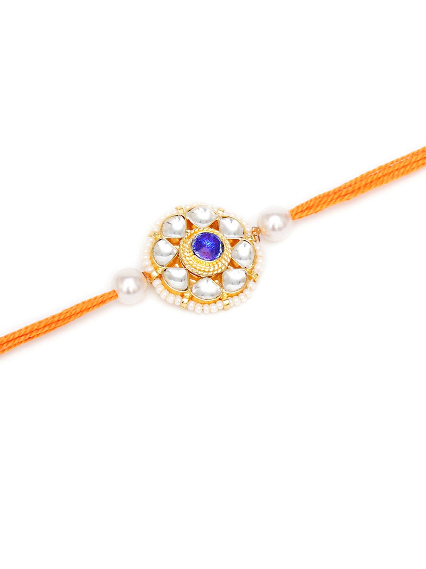 Designer kundan Rakhi - Ruby Raang