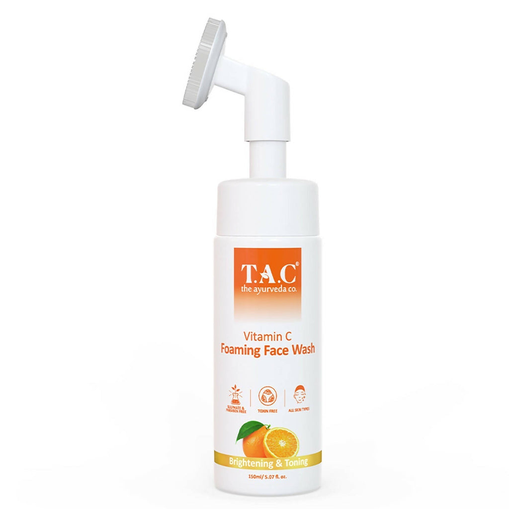 T.A.C - The Ayurveda Co. Vitamin C Foaming Face Wash for Face Brightening, Clean & Glowing Skin for Women & Men