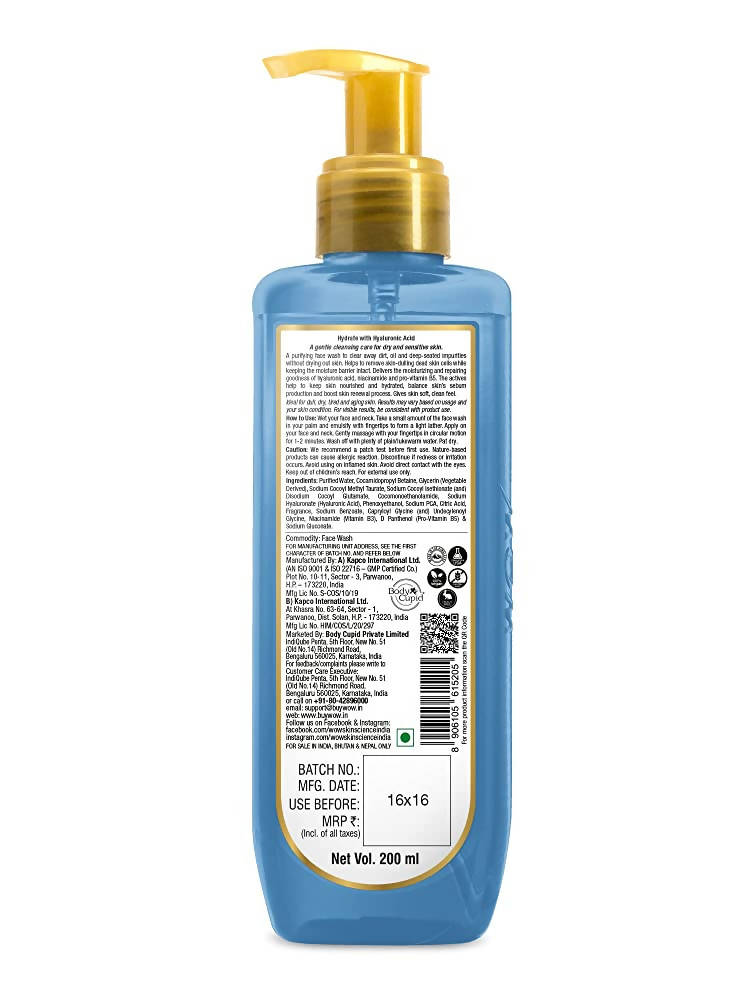 Wow Skin Science Hyaluronic Acid Face Wash - 200 ml