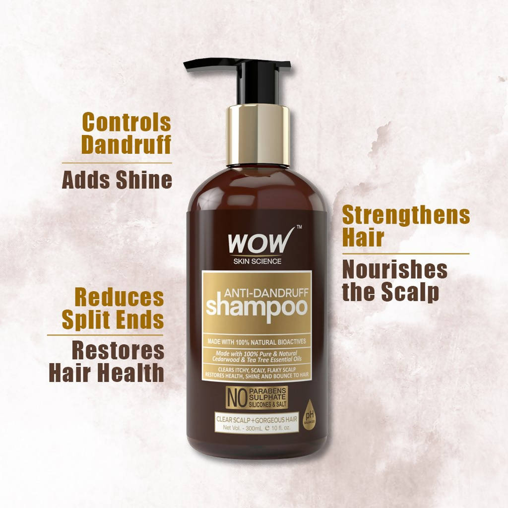 Wow Skin Science Anti-Dandruff Shampoo - 300 ml