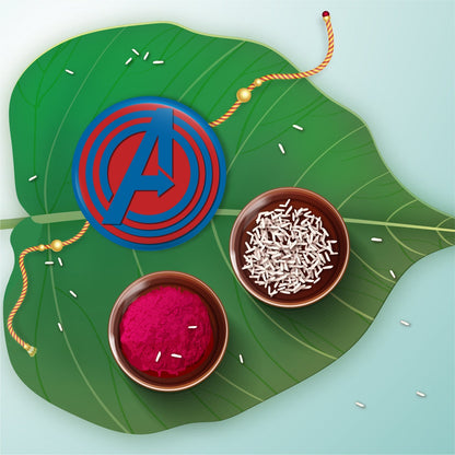 Indianvibez Avengers Metal Rakhi with Fridge Magnet - Kids Rakhi