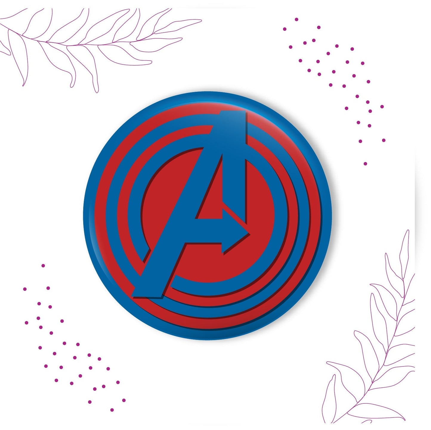 Indianvibez Avengers Metal Rakhi with Fridge Magnet - Kids Rakhi