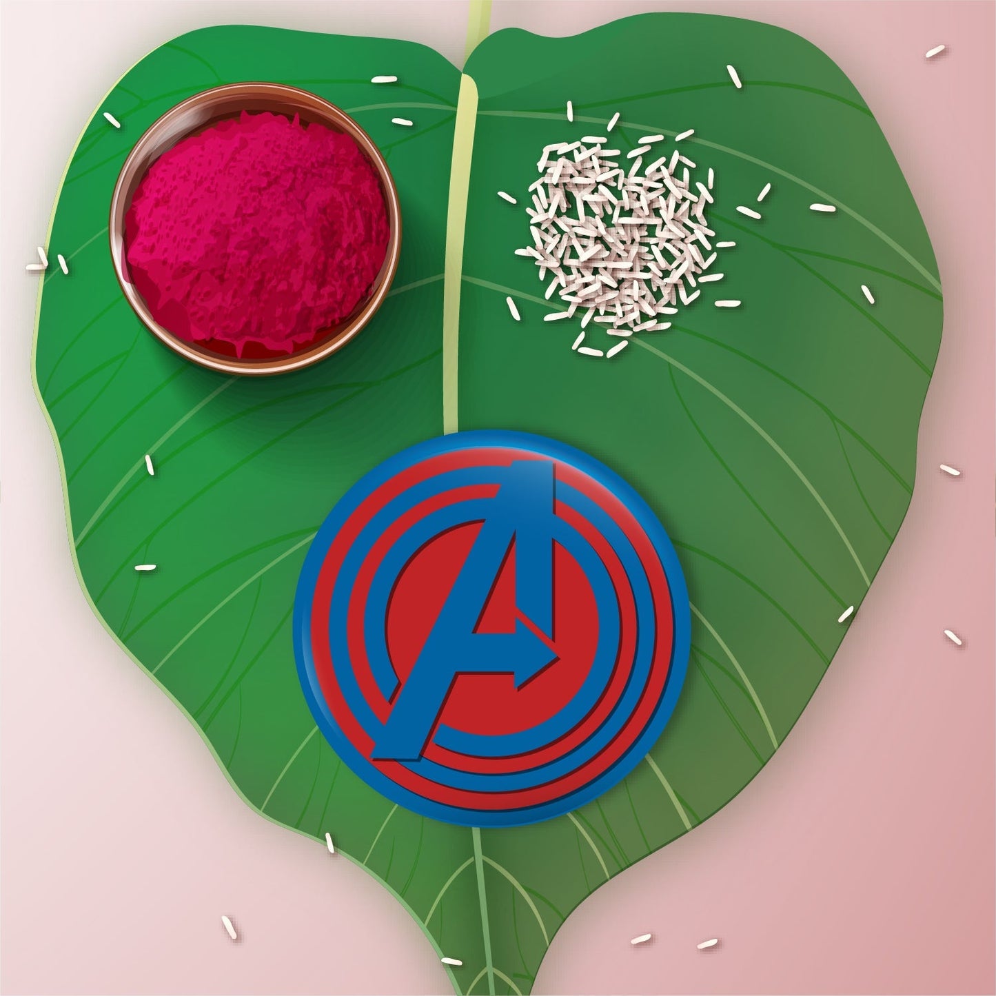 Indianvibez Avengers Metal Rakhi with Fridge Magnet - Kids Rakhi