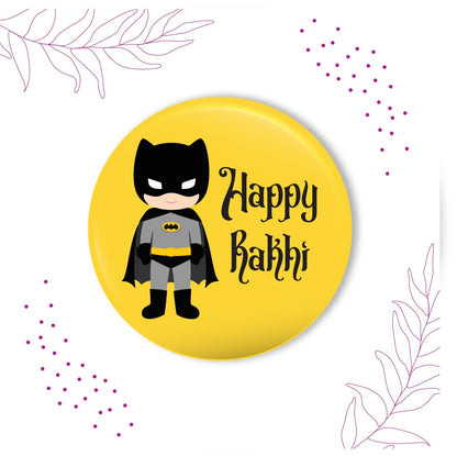 Indianvibez Batman Metal Rakhi with Fridge Magnet - Kids Rakhi