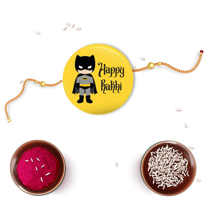 Indianvibez Batman Metal Rakhi with Fridge Magnet - Kids Rakhi