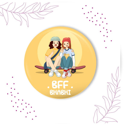 Indianvibez Bff Bhabhi Metal Rakhi/Lumba with Fridge Magnet - Kids Rakhi