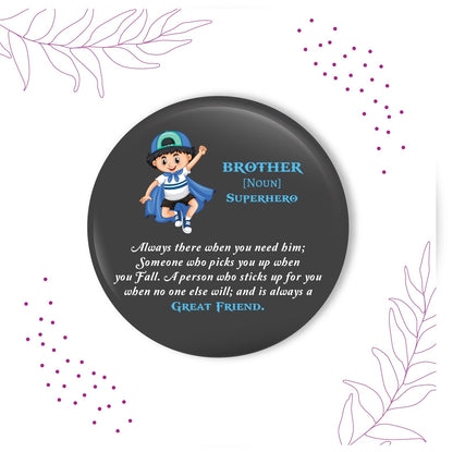 Indianvibez Brother is Superhero Metal Rakhi with Fridge Magnet - Kids Rakhi