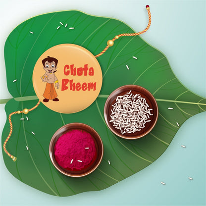 Indianvibez Chota Bheem Metal Rakhi with Fridge Magnet - Kids Rakhi
