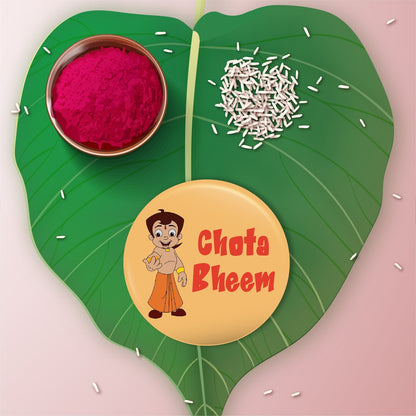 Indianvibez Chota Bheem Metal Rakhi with Fridge Magnet - Kids Rakhi