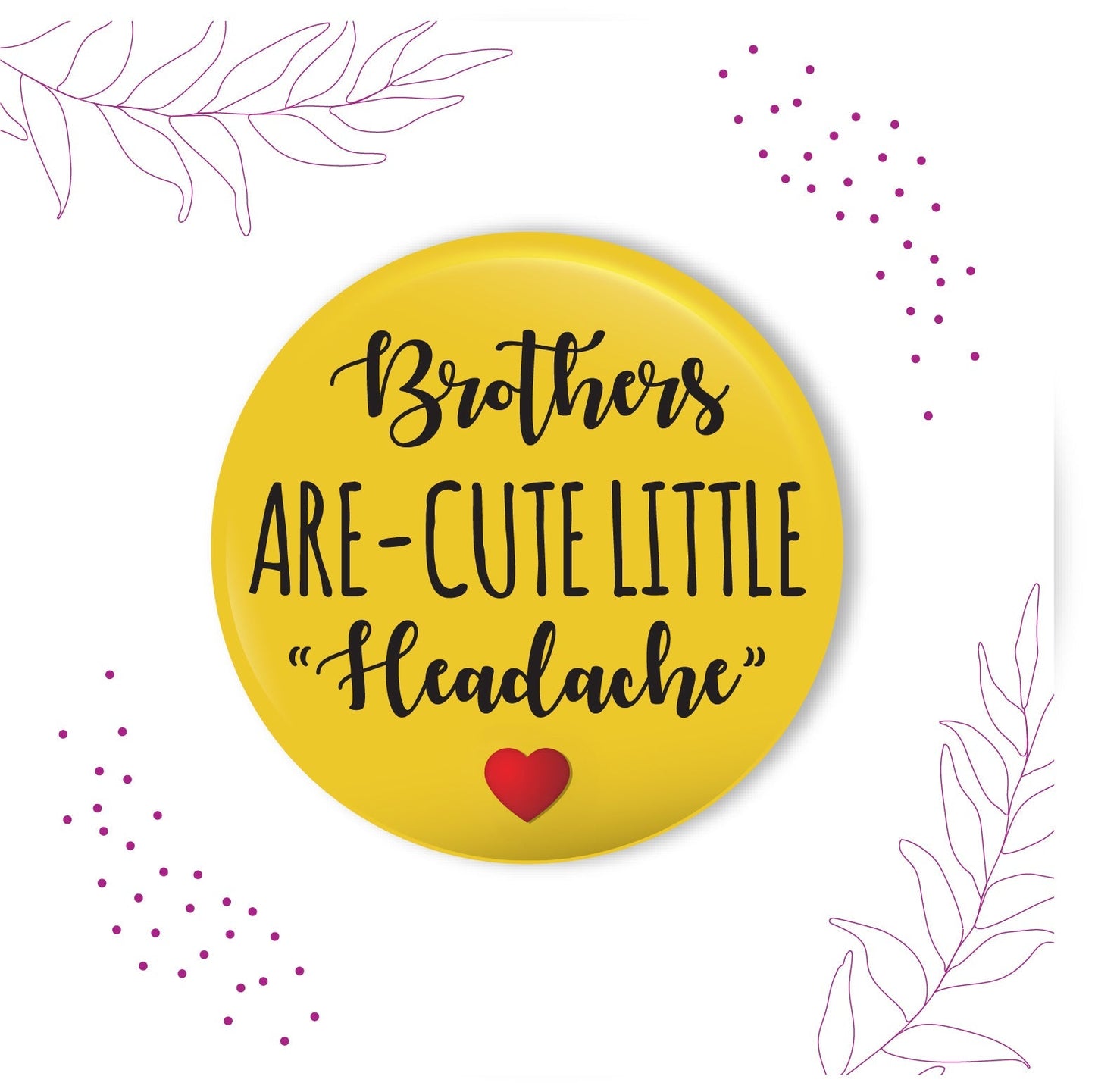 Indianvibez Brothers are Cute Little Headache Metal Rakhi with Fridge Magnet - Kids Rakhi