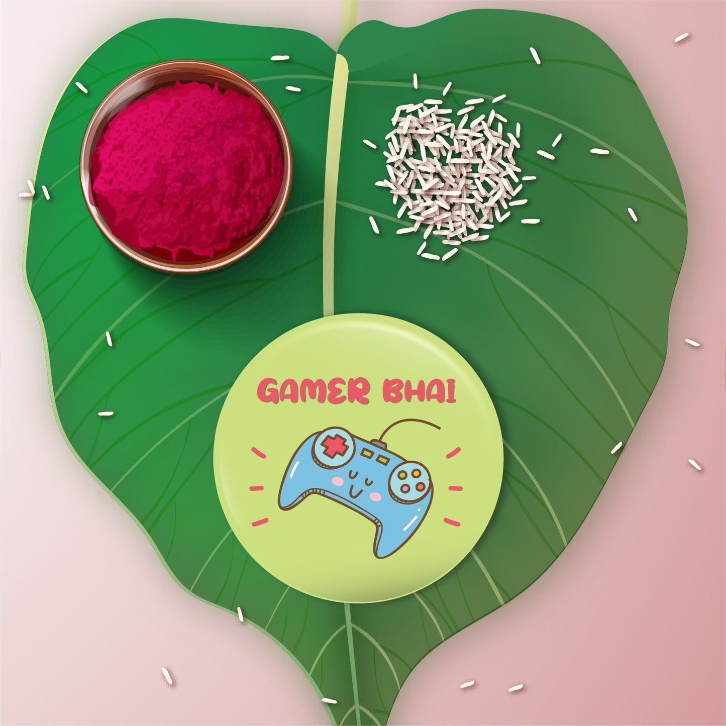 Indianvibez Gamer Bhai Metal Rakhi with Fridge Magnet - Kids Rakhi