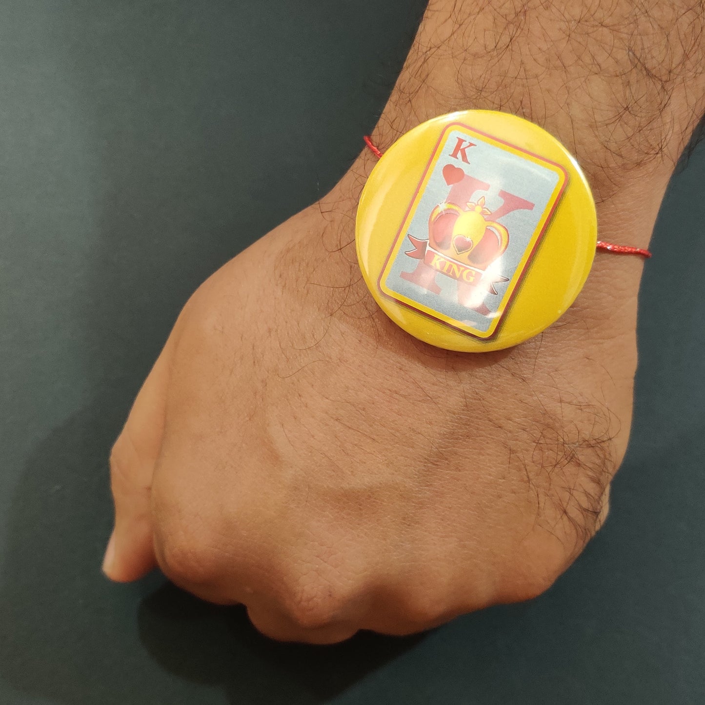 Indianvibez King Bhai Metal Rakhi with Fridge Magnet - Kids Rakhi