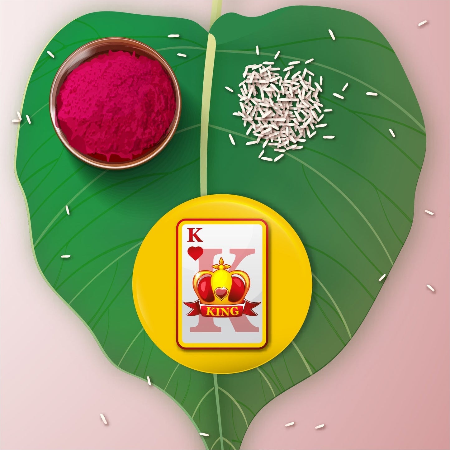 Indianvibez King Bhai Metal Rakhi with Fridge Magnet - Kids Rakhi