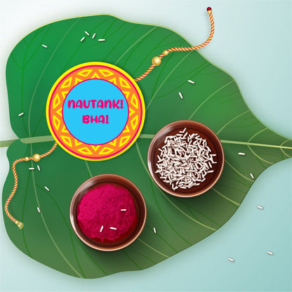 Indianvibez Nautanki Bhai Metal Rakhi with Fridge Magnet - Kids Rakhi