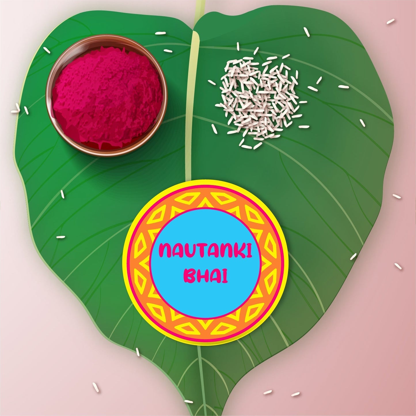 Indianvibez Nautanki Bhai Metal Rakhi with Fridge Magnet - Kids Rakhi