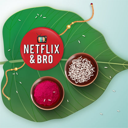 Indianvibez Netflix & Bro Metal Rakhi with Fridge Magnet - Kids Rakhi