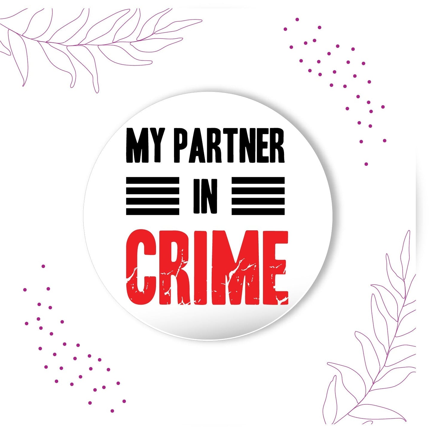 Indianvibez Partner in Crime Metal Rakhi with Fridge Magnet - Kids Rakhi