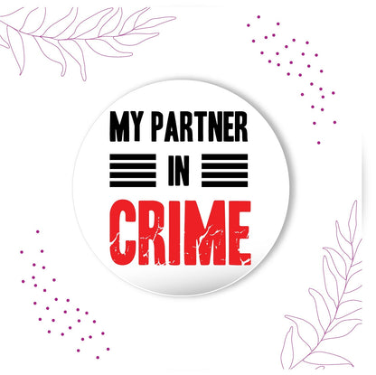 Indianvibez Partner in Crime Metal Rakhi with Fridge Magnet - Kids Rakhi