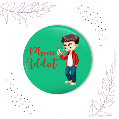Indianvibez Phone Addict Metal Rakhi with Fridge Magnet - Kids Rakhi