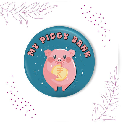 Indianvibez My Piggy Bank Metal Rakhi with Fridge Magnet - Kids Rakhi