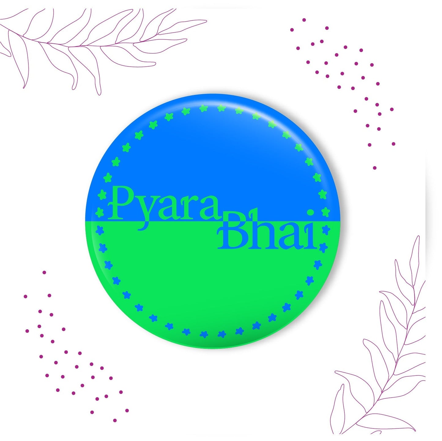 Indianvibez Pyara Bhai Metal Rakhi with Fridge Magnet - Kids Rakhi