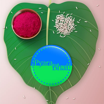 Indianvibez Pyara Bhai Metal Rakhi with Fridge Magnet - Kids Rakhi
