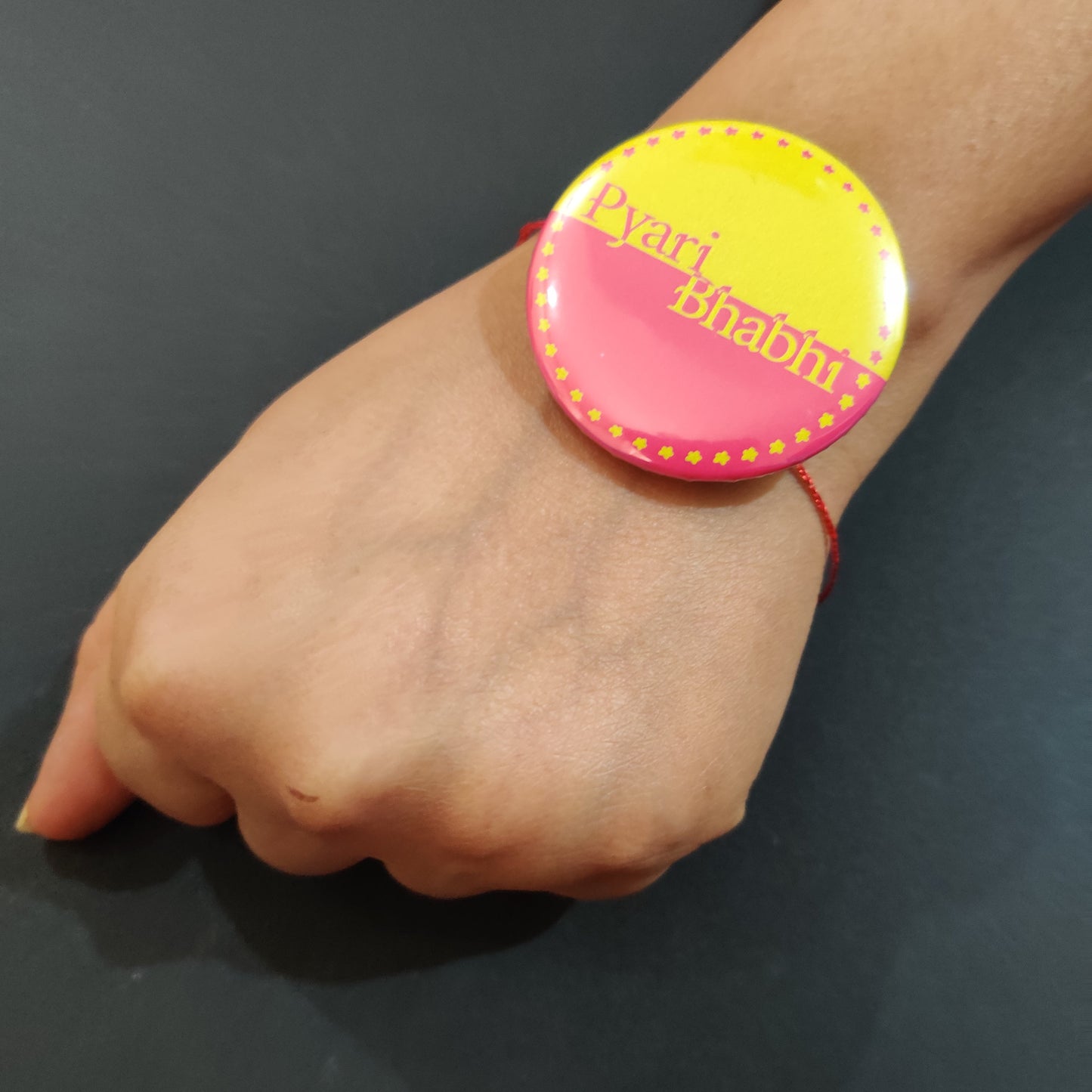 Indianvibez Pyari Bhabhi Metal Rakhi/Lumba with Fridge Magnet - Kids Rakhi