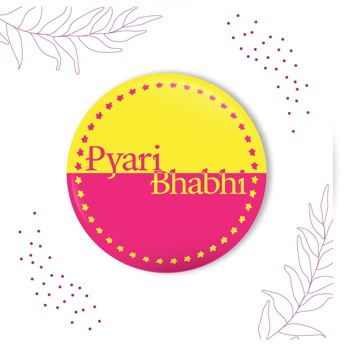 Indianvibez Pyari Bhabhi Metal Rakhi/Lumba with Fridge Magnet - Kids Rakhi