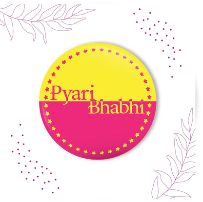 Indianvibez Pyari Bhabhi Metal Rakhi/Lumba with Fridge Magnet - Kids Rakhi
