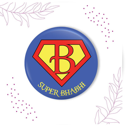 Indianvibez Super Bhabhi Metal Rakhi/Lumba with Fridge Magnet - Kids Rakhi