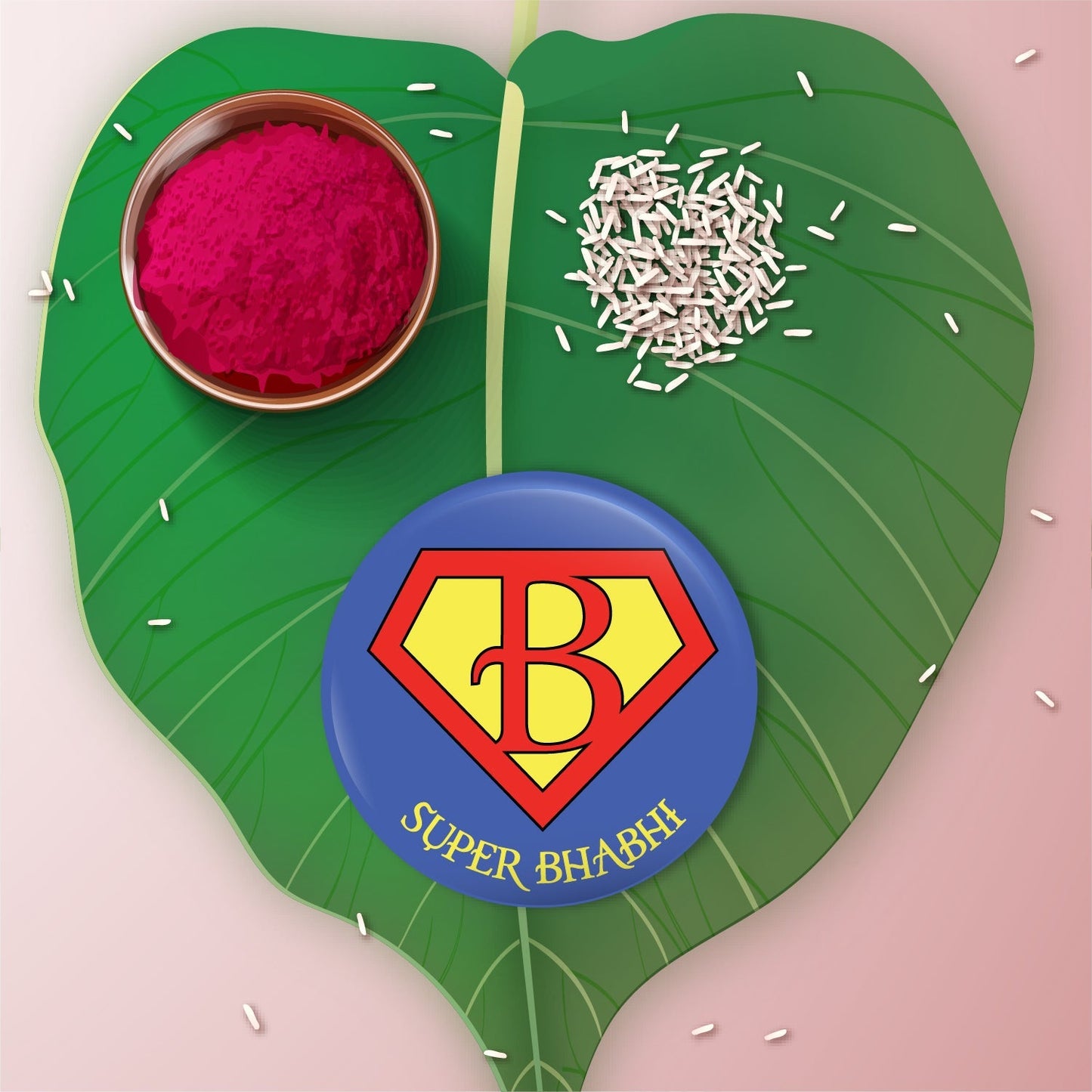 Indianvibez Super Bhabhi Metal Rakhi/Lumba with Fridge Magnet - Kids Rakhi