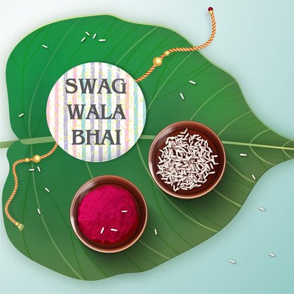 Indianvibez Swag Wala Bhai Metal Rakhi with Fridge Magnet - Kids Rakhi