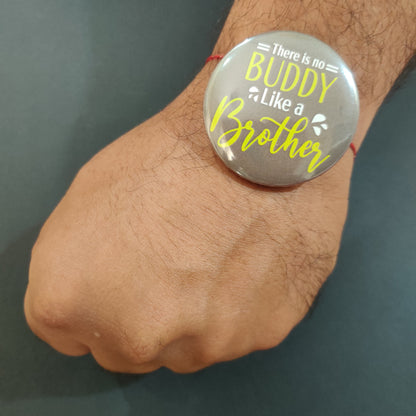 Indianvibez There is no Buddy Like Brother Metal Rakhi with Fridge Magnet - Kids Rakhi