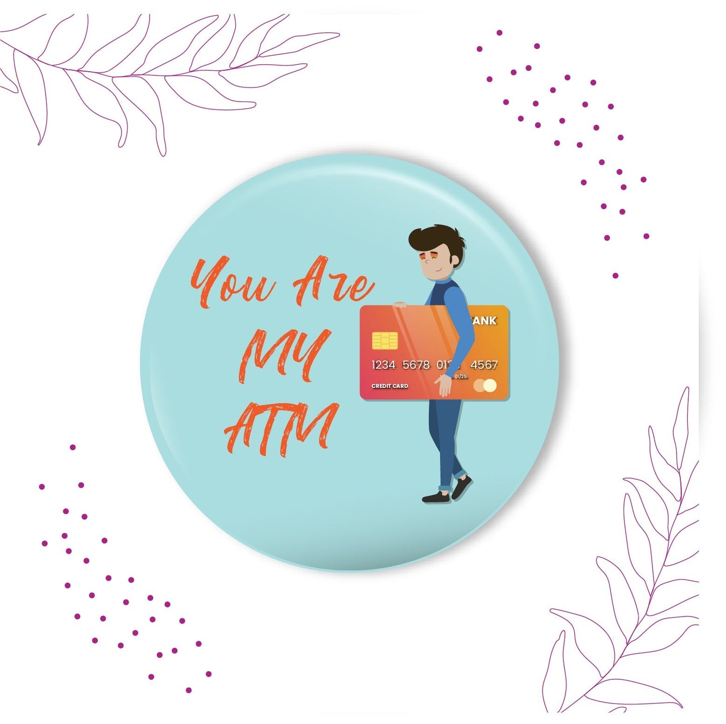 Indianvibez You are my ATM Metal Rakhi with Fridge Magnet - Kids Rakhi