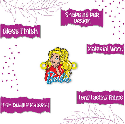 Indianvibez Barbie Wooden Rakhi - Kids Rakhi