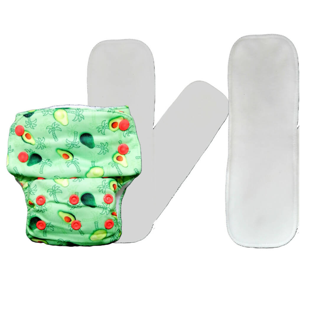 Kindermum Nano Pro Aio Cloth Diaper (With 2 Organic Inserts And Power Booster)- Avo Cuddle For Kids