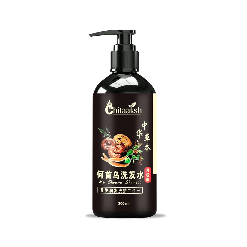 Chitaaksh Herbal Ginger Hair Dye Instant Hair Growth Shampoo - 300 ml