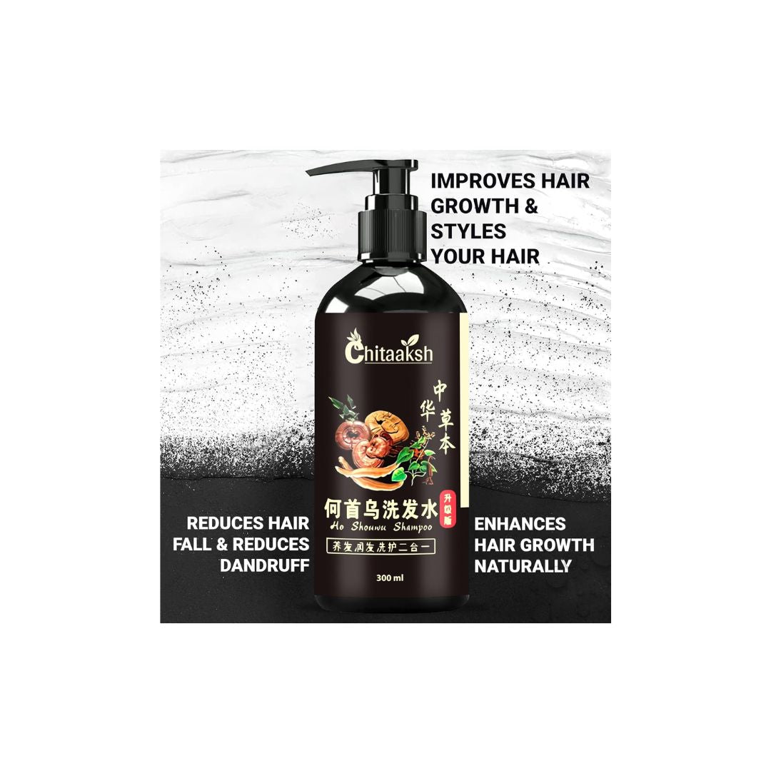 Chitaaksh Herbal Ginger Hair Dye Instant Hair Growth Shampoo - 300 ml
