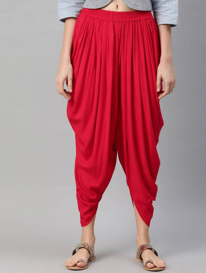 Cheera Women’s Red Dhoti Pant CH10D