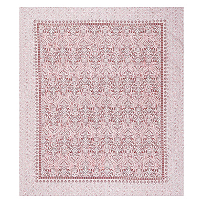 Rudra Bazaar Peach 210 TC Cotton Double King Bedsheet With 2 Pillow Covers