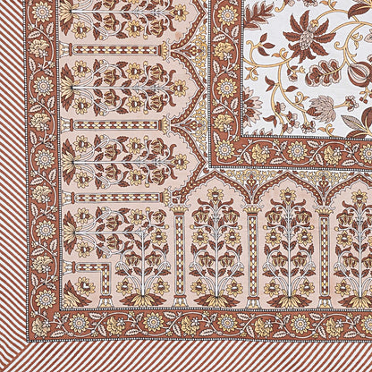 Rudra Bazaar Brown 210 TC Cotton Double King Bedsheet With 2 Pillow Covers