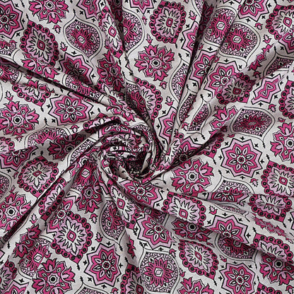 Rudra Bazaar Pink 210 TC Cotton Double King Bedsheet With 2 Pillow Covers