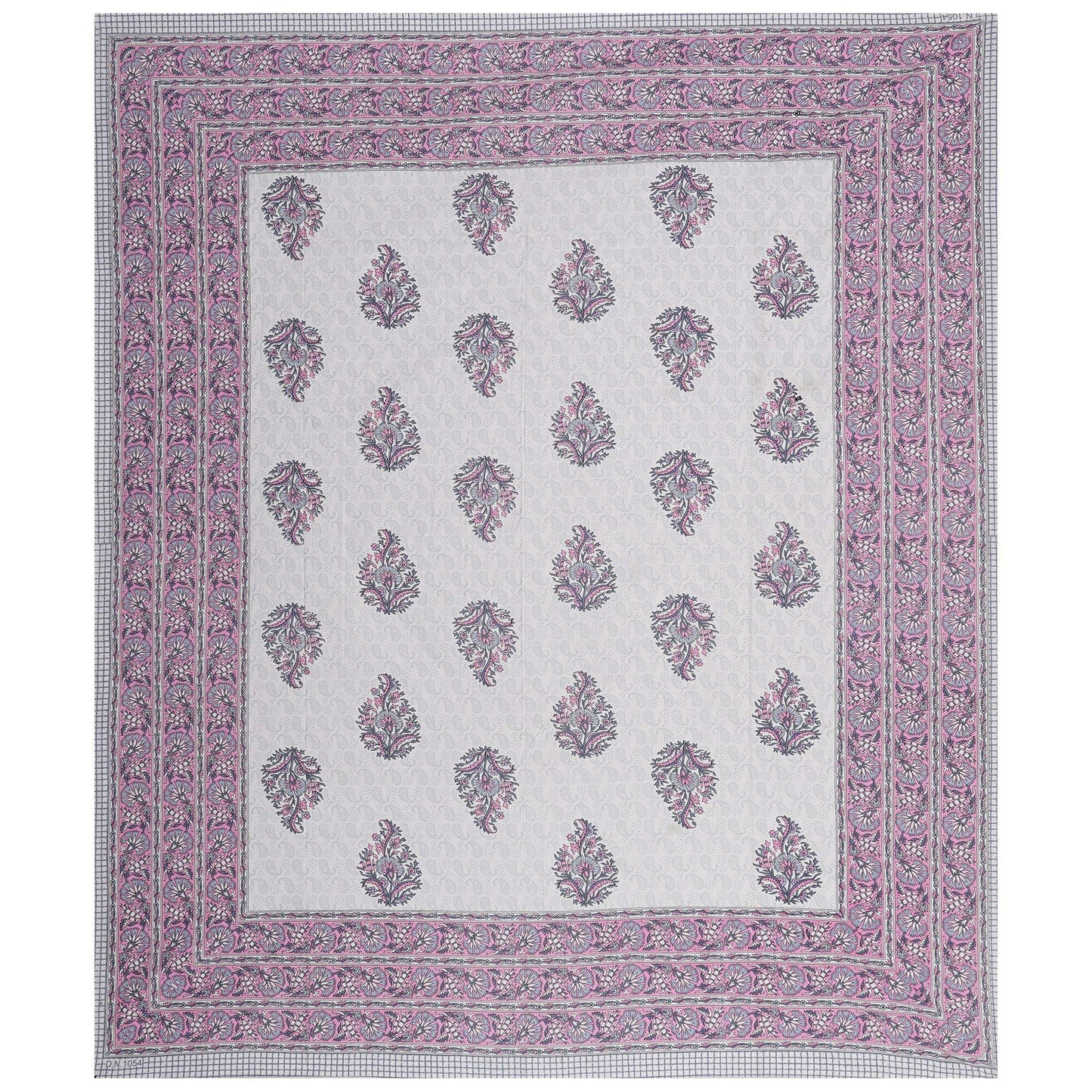 Rudra Bazaar Purple 210 TC Cotton Double King Bedsheet With 2 Pillow Covers