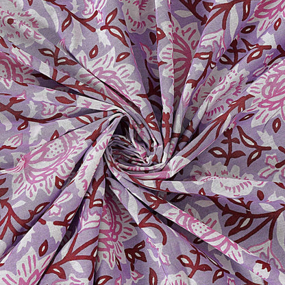 Rudra Bazaar Purple 210 TC Cotton Double King Bedsheet With 2 Pillow Covers